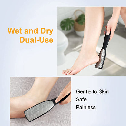 Exfoliating Calluses Brush, Pedicure Tools Heel Scratcher, Stainless Steel Double-sided Foot Sharpening Files Artifact