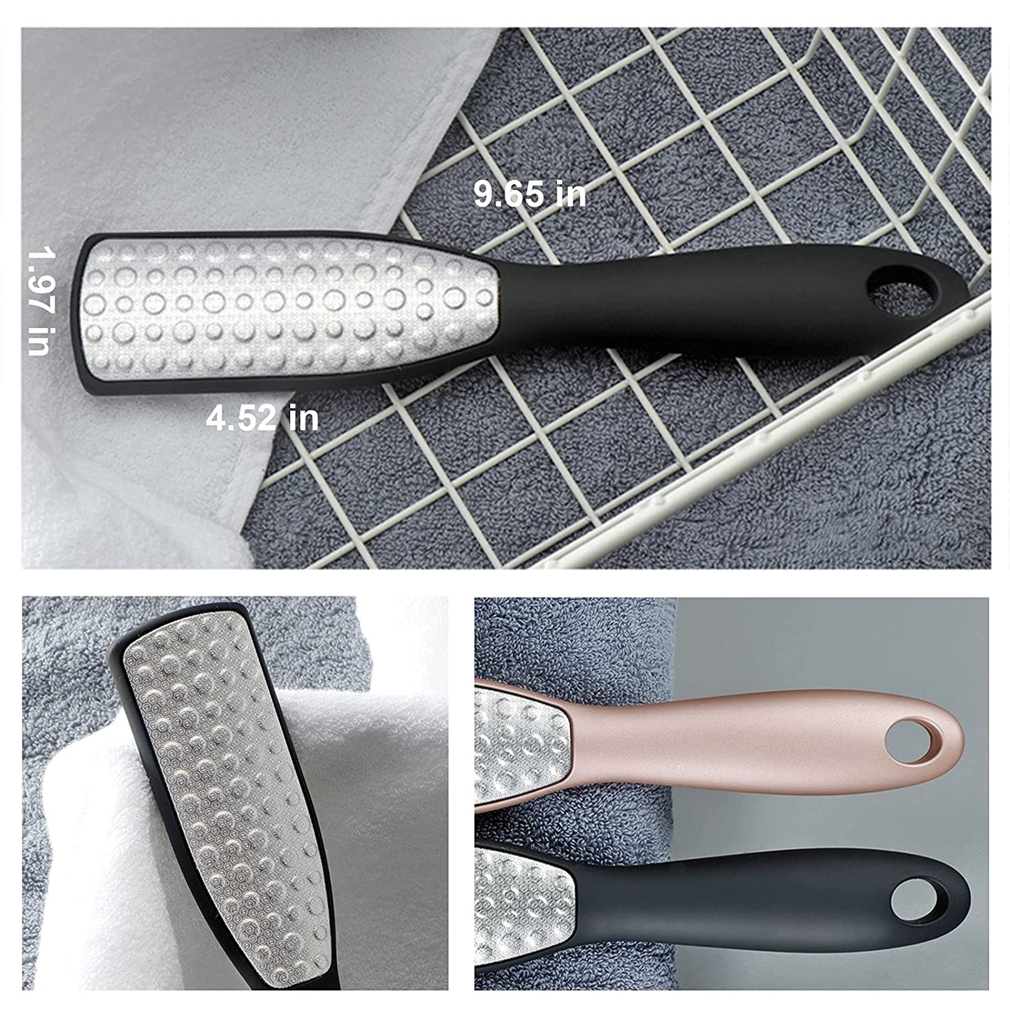 Exfoliating Calluses Brush, Pedicure Tools Heel Scratcher, Stainless Steel Double-sided Foot Sharpening Files Artifact