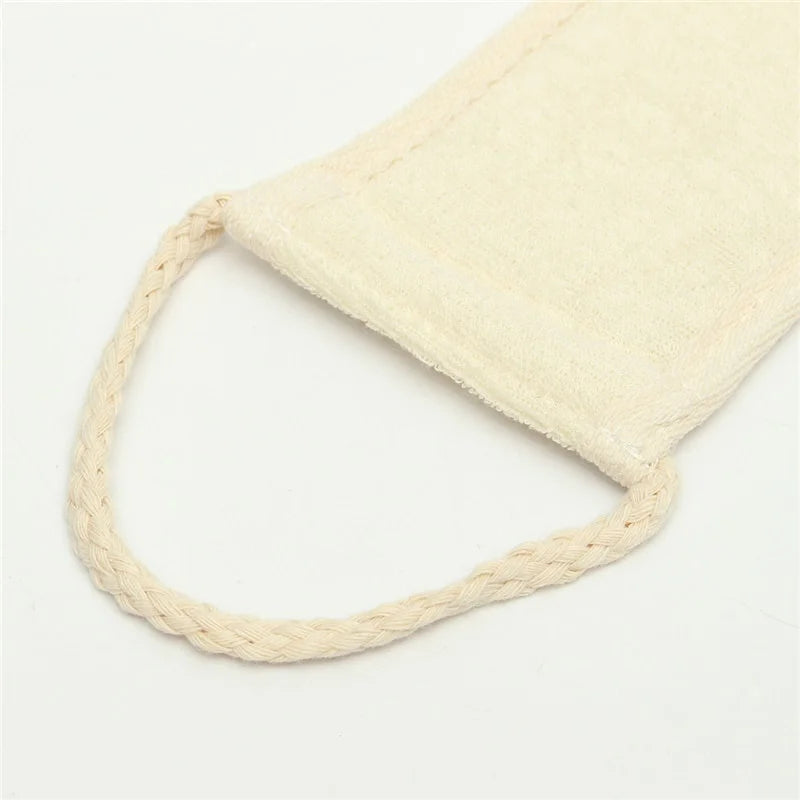 Natural Soft Exfoliating Loofah Body Sponge, Spa Shower Scrubber Back Strap for Massage Skin Health and Deep Cleaning