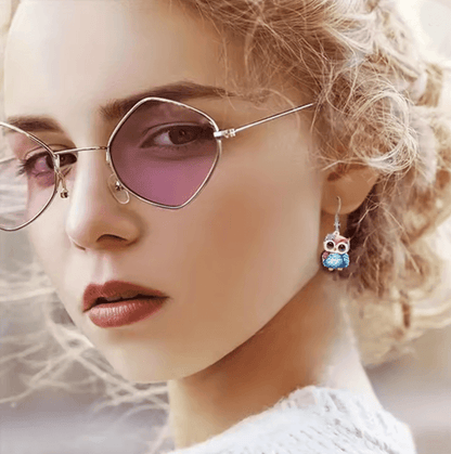 OwlCharm Big Eyes Dangle Earrings 1