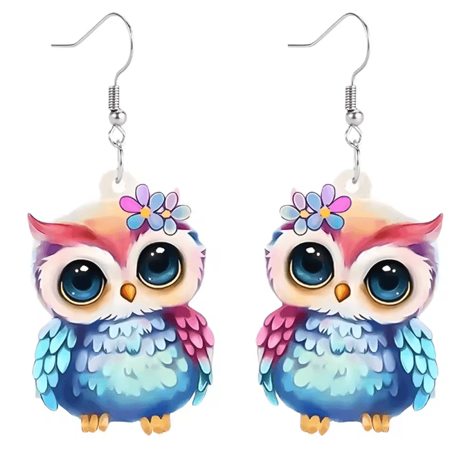 OwlCharm Big Eyes Dangle Earrings 5