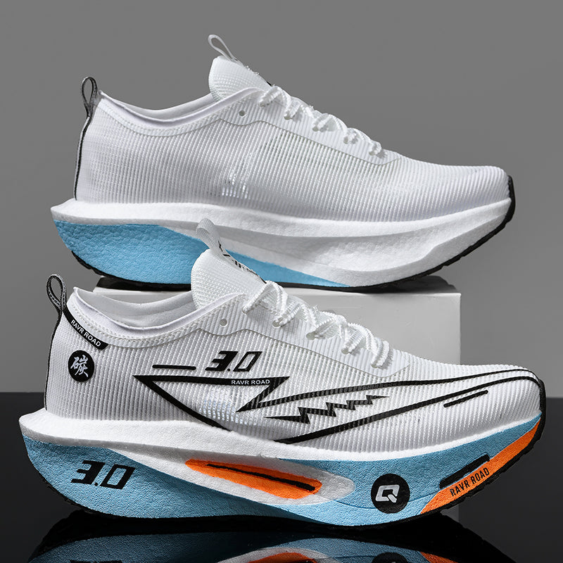 Men Running Shoes Mesh Comfort Sneakers with Carbon Board Cushion for Training Jogging