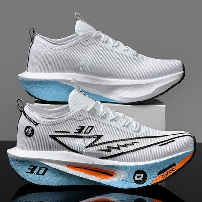 Men Running Shoes Mesh Comfort Sneakers with Carbon Board Cushion for Training Jogging