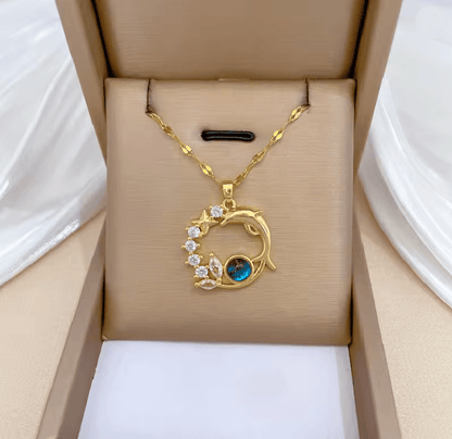 OceanOrbit Dolphin Pendant Necklace 1