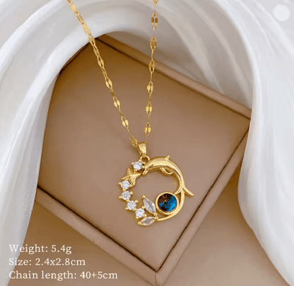 OceanOrbit Dolphin Pendant Necklace 2