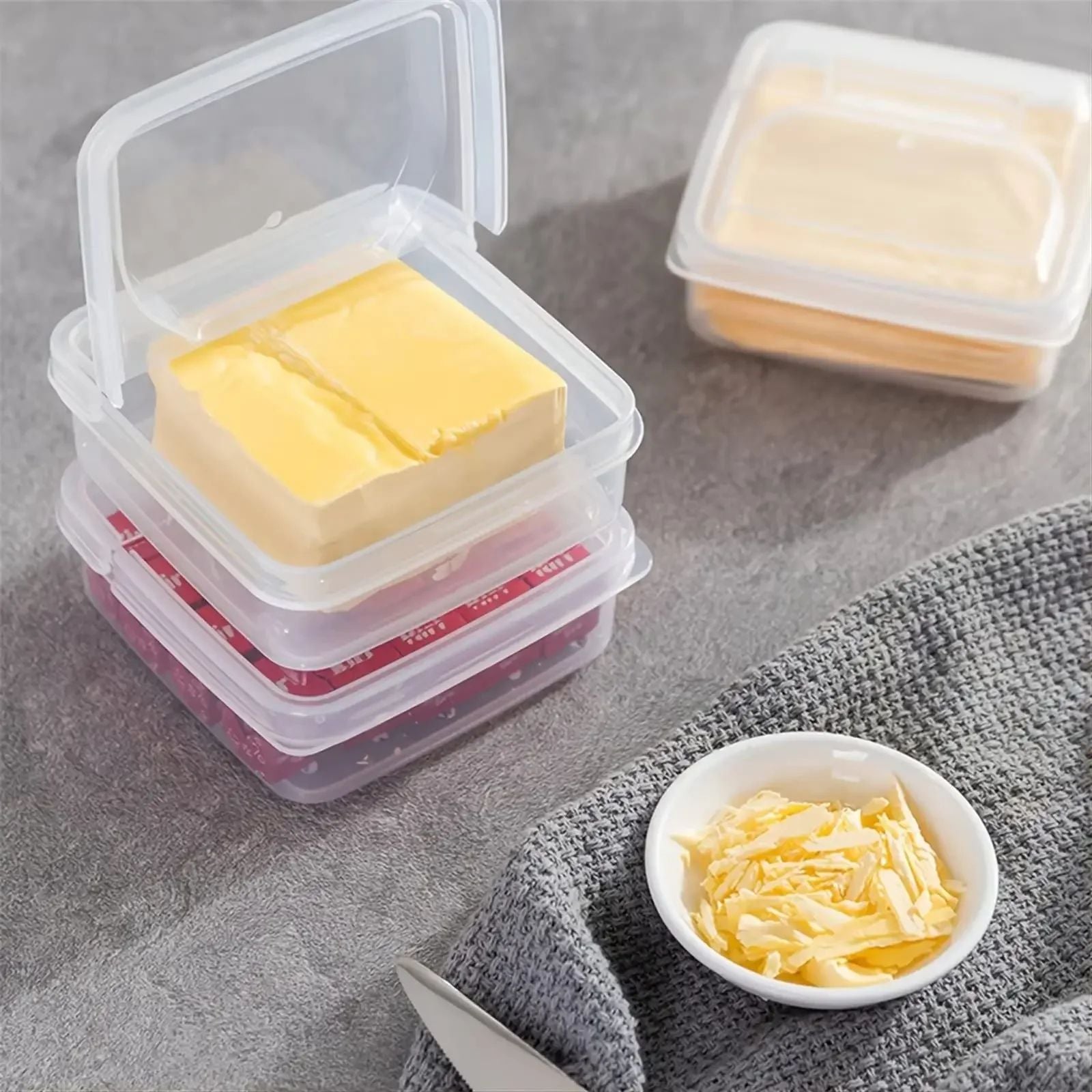 FridgeReady Sliced Cheese Container  Clear Plastic Cheese Storage Box With Flip Lid 3