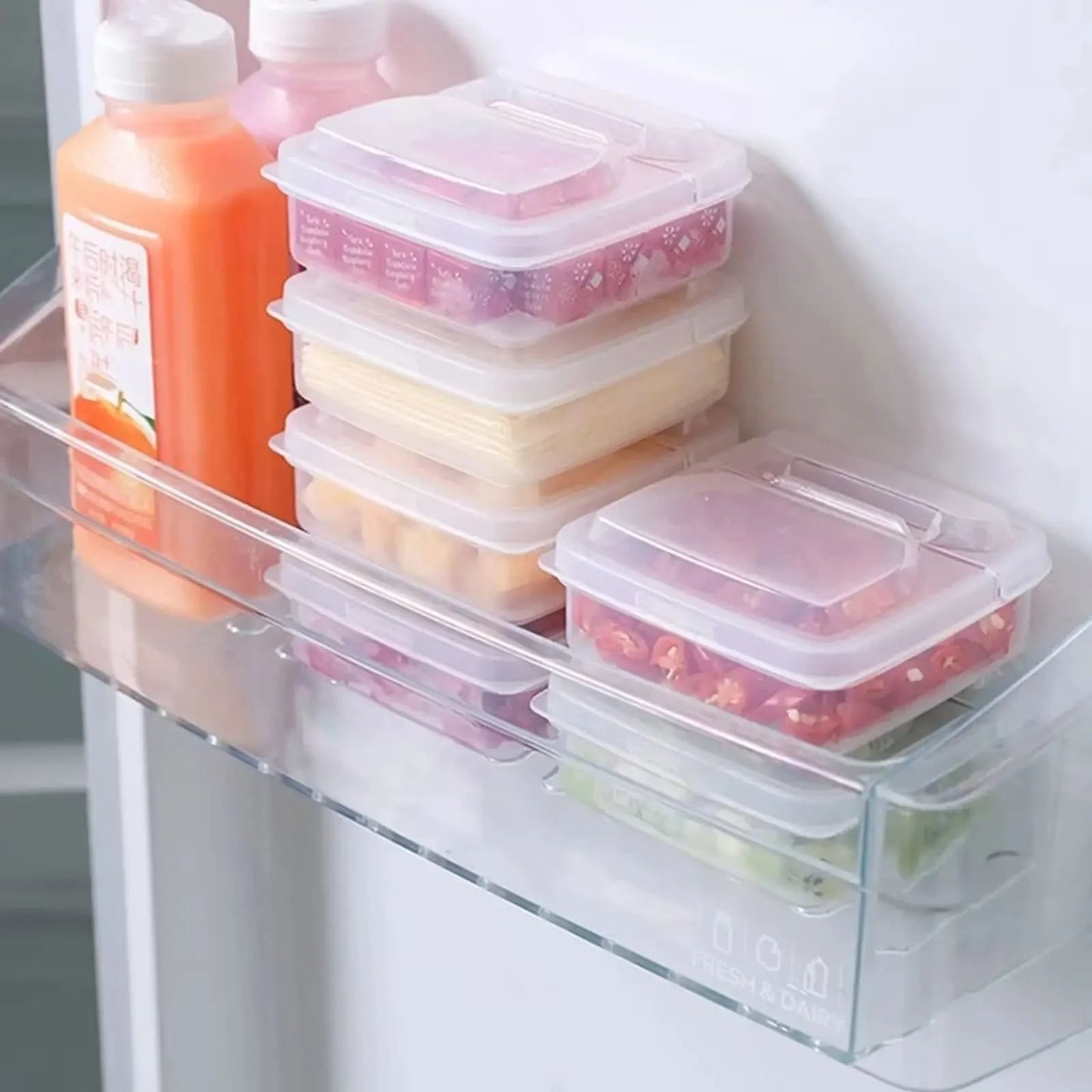 FridgeReady Sliced Cheese Container  Clear Plastic Cheese Storage Box With Flip Lid 5