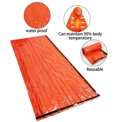 Portable Waterproof Emergency Survival Sleeping Bag Outdoor Camping Gear Thermal Sack First Aid Res 2