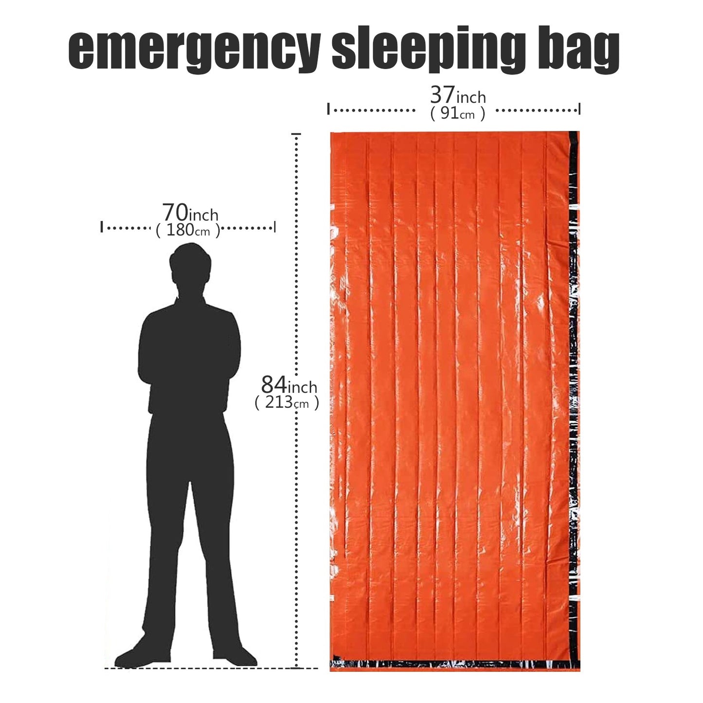 Portable Waterproof Emergency Survival Sleeping Bag Outdoor Camping Gear Thermal Sack First Aid Res 4
