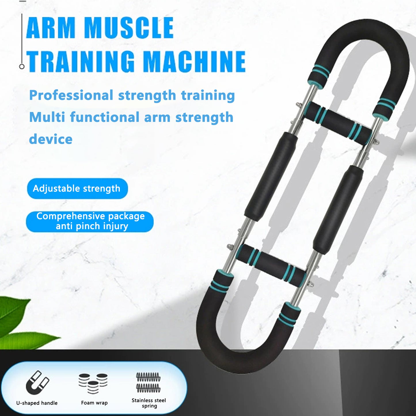 Hand Gripper, Adjustable Resistance Twister Arm Trainer for Strength and Fitness, Power Twister Bar for Home Workouts