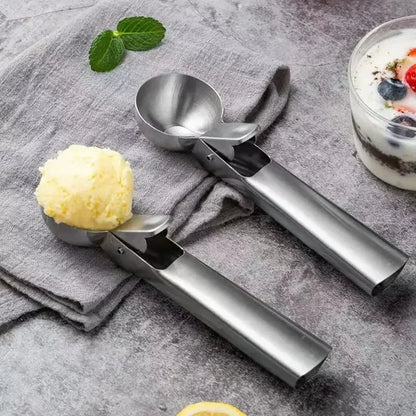 Multifunctional Ice Cream Scooper, Stainless Steel Dual-purpose Fruit Scoop, Kitchen Tool
