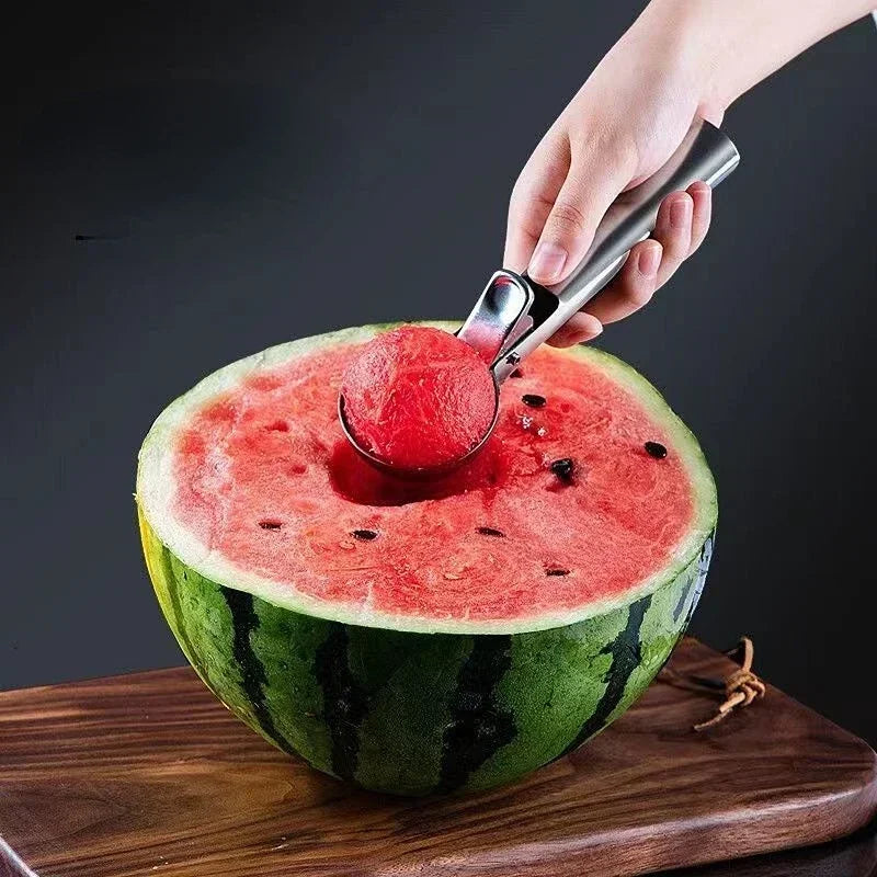 Multifunctional Ice Cream Scooper Stainless Steel Dualpurpose Fruit Scoop Kitchen Tool 4