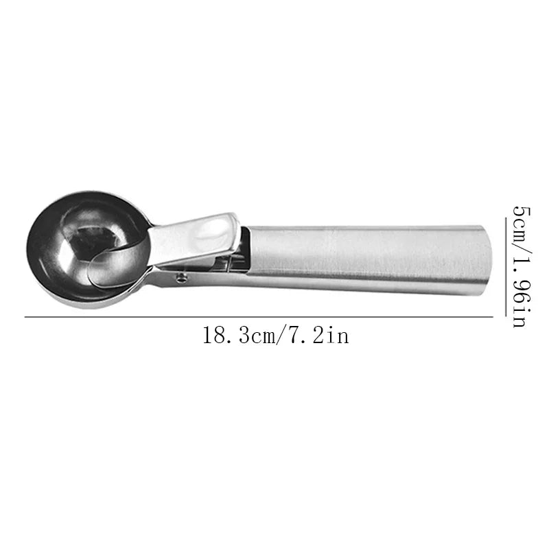 Multifunctional Ice Cream Scooper Stainless Steel Dualpurpose Fruit Scoop Kitchen Tool 6