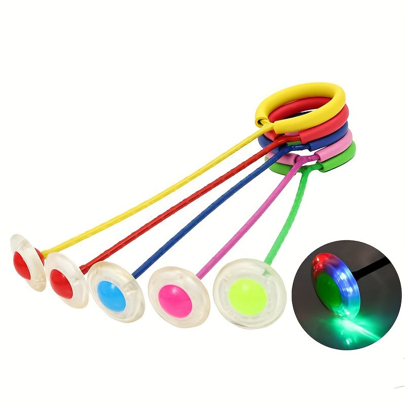 Children Flashing Jump Ring Sports Bouncing Ball, Fold able Flashing Ball for Kids and Adults, Skill Game Toy