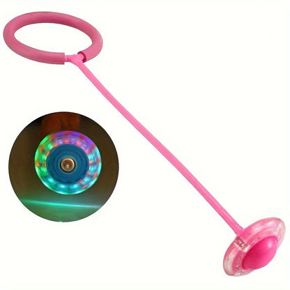 Children Flashing Jump Ring Sports Bouncing Ball, Fold able Flashing Ball for Kids and Adults, Skill Game Toy