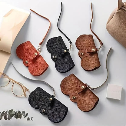 LuxeShield Litchi Travel Glasses Holder  Protective PU Leather Case For Sunglasses  Reading Glasses 1