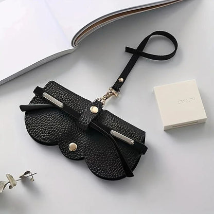 LuxeShield Litchi Travel Glasses Holder  Protective PU Leather Case For Sunglasses  Reading Glasses 4