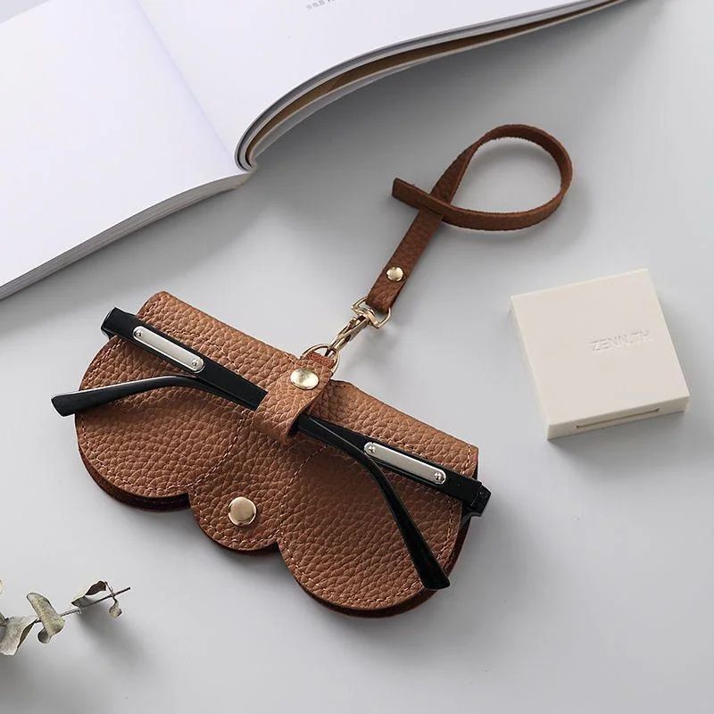 LuxeShield Litchi Travel Glasses Holder  Protective PU Leather Case For Sunglasses  Reading Glasses 10