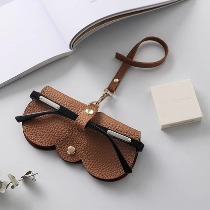 LuxeShield Litchi Travel Glasses Holder  Protective PU Leather Case For Sunglasses  Reading Glasses 10
