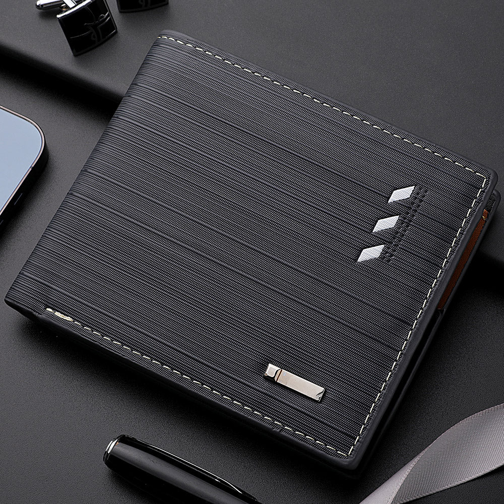 Mens Wallet Casual Wallet For Men Multislot Credit Card Holder Short PU Leather Wallet 2