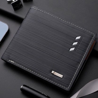 Mens Wallet Casual Wallet For Men Multislot Credit Card Holder Short PU Leather Wallet 2