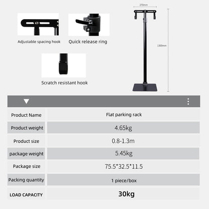Think Rider Aluminium Alloy Bike Rack Adjustable Hook Floor Standing Bike Storage 2