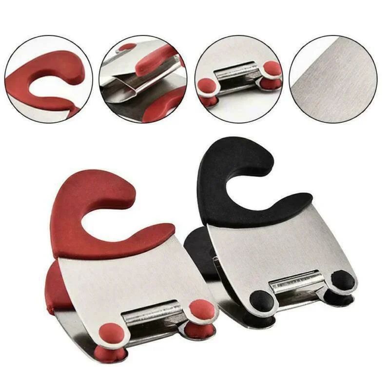 SmartGrip ClipOn Pot Spoon  Utensil Holder  HeatResistant Silicone Pot Clip For Clean Tidy Cooking 4