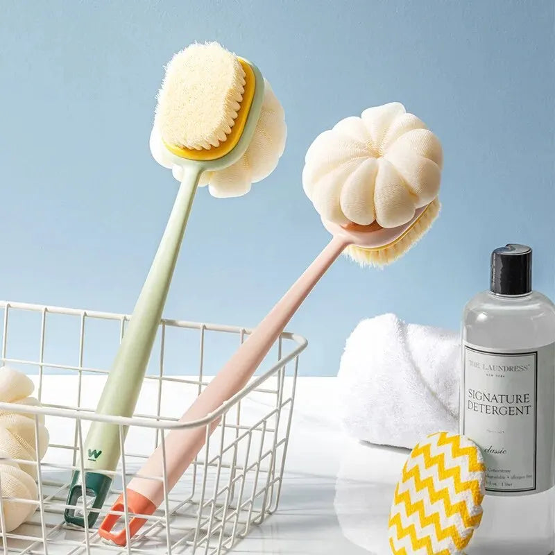 Loofah Back Scrubber Long Handle Shower Body Brush With Soft Mesh Sponge For Women Skin Exfoliating 1