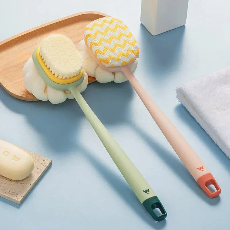 Loofah Back Scrubber Long Handle Shower Body Brush With Soft Mesh Sponge For Women Skin Exfoliating 2