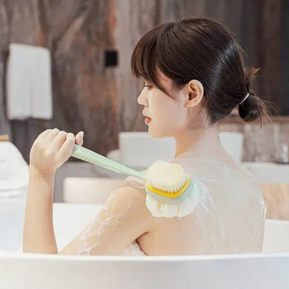 Loofah Back Scrubber Long Handle Shower Body Brush With Soft Mesh Sponge For Women Skin Exfoliating 3