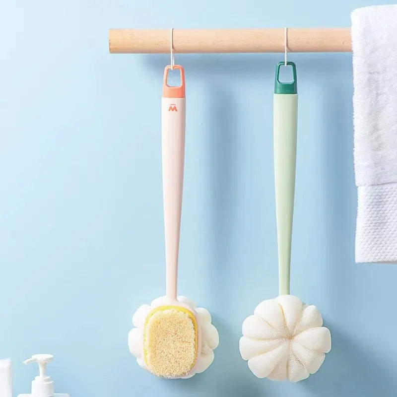 Loofah Back Scrubber Long Handle Shower Body Brush With Soft Mesh Sponge For Women Skin Exfoliating 4