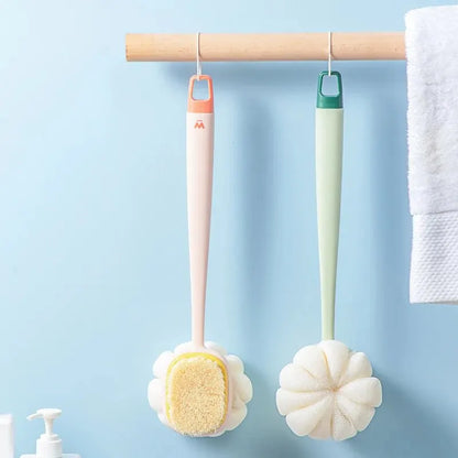 Loofah Back Scrubber Long Handle Shower Body Brush With Soft Mesh Sponge For Women Skin Exfoliating 4