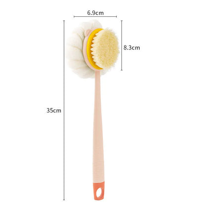 Loofah Back Scrubber Long Handle Shower Body Brush With Soft Mesh Sponge For Women Skin Exfoliating 5