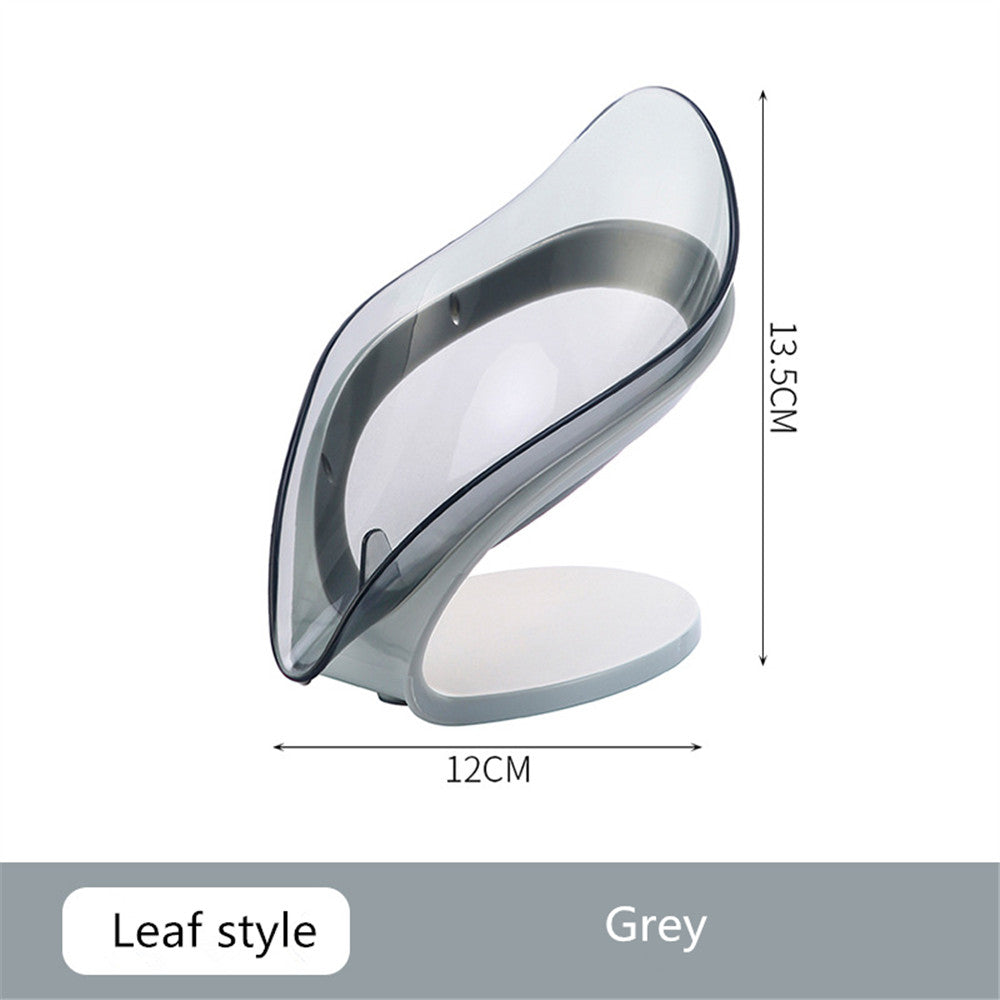 Leaf Shape Toilet Soap Rack Tray Suction Cup Soap Dish Holder With Drain For Bathroom Basin And Sho 5