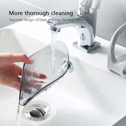 Leaf Shape Toilet Soap Rack Tray Suction Cup Soap Dish Holder With Drain For Bathroom Basin And Sho 2