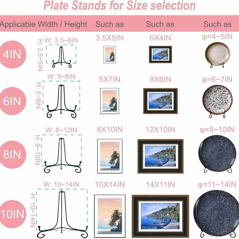 Elegant Iron Display Stand  Compact Book Photo  Plate Holder 2