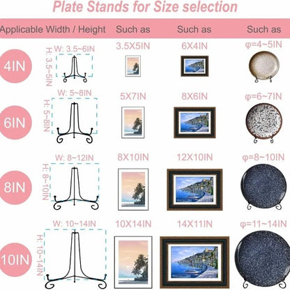 Elegant Iron Display Stand  Compact Book Photo  Plate Holder 2