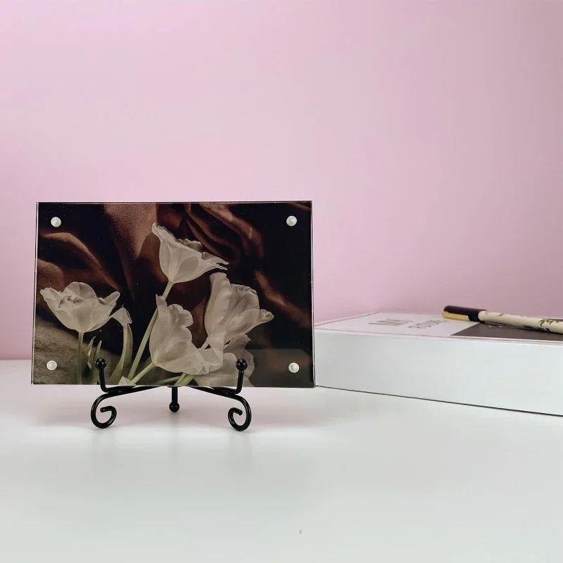 Elegant Iron Display Stand  Compact Book Photo  Plate Holder 4