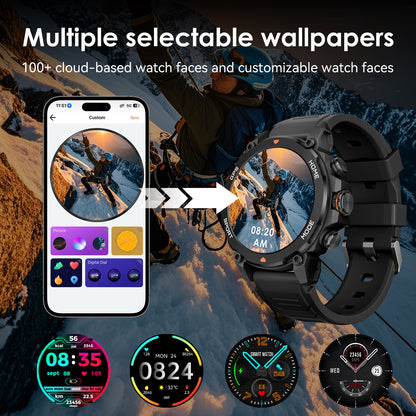 AURAFIT G6 GPS Compass Smartwatch With Display GPS Compass Sport Fitness Tracker Swimming BT Call F
