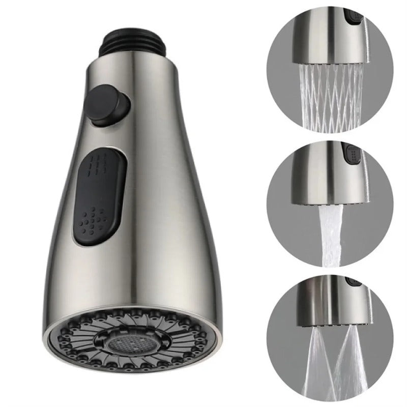Water Saving Bathroom Sink Shower Spray Head Kitchen Pull Out Faucet Sprayer Nozzle 2