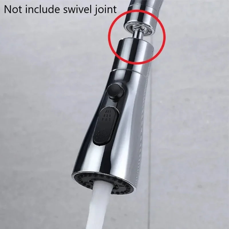 Water Saving Bathroom Sink Shower Spray Head Kitchen Pull Out Faucet Sprayer Nozzle 4