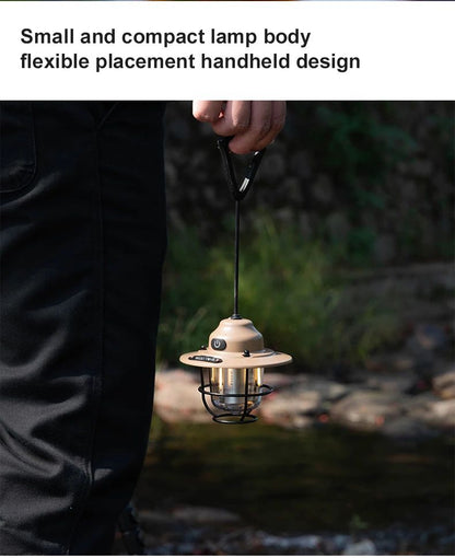 Portable Retro Camping Lantern Waterproof Dimmable Hanging Tent Light 10