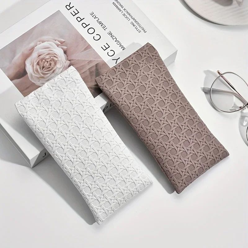 Portable SqueezeTop Travel Sunglass Case  Soft Leather Eyewear Pouch 4