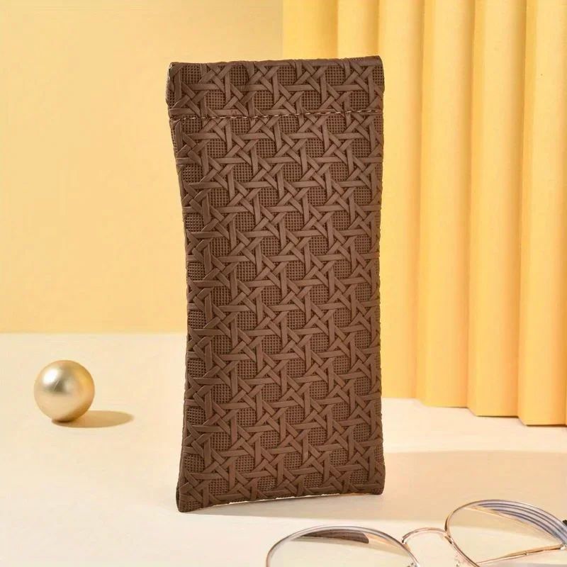 Portable SqueezeTop Travel Sunglass Case  Soft Leather Eyewear Pouch 5