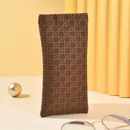 Portable SqueezeTop Travel Sunglass Case  Soft Leather Eyewear Pouch 5