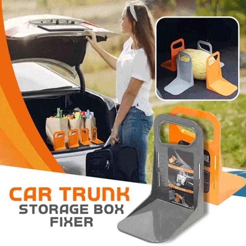 Compact Adjustable Car Trunk Organizer  Rack Storage Box 2Pack 2