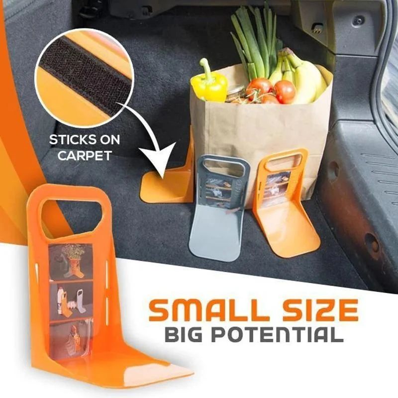 Compact Adjustable Car Trunk Organizer  Rack Storage Box 2Pack 4