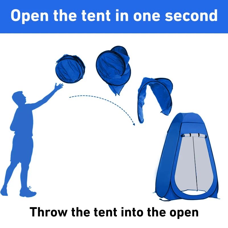 Westtune Portable Pop Up Camping Shower Tent Privacy Changing Room Shelter 2