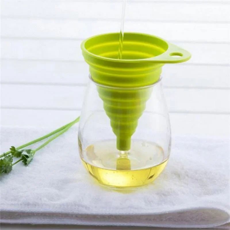 Practical Foldable Silicone Funnel  Compact Collapsible Kitchen Tool 1