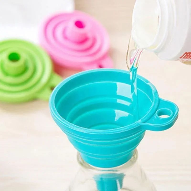 Practical Foldable Silicone Funnel  Compact Collapsible Kitchen Tool 2